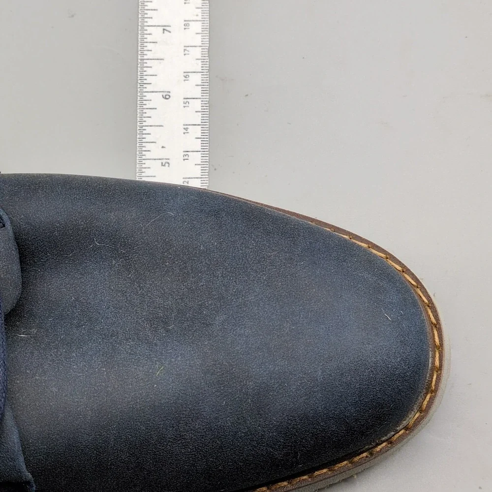 Deer Stags Shoes Mens Walkmaster Blue 10.5 Wide Leather Oxfords Memory Foam